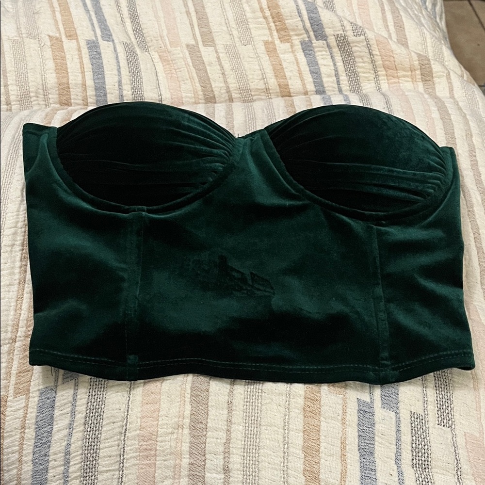 Velvet Strapless Bustier Top FASHION NOVA S